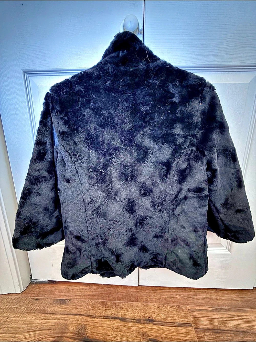 Merona Faux Fur Jacket in Black Size Medium - Picture 2 of 3